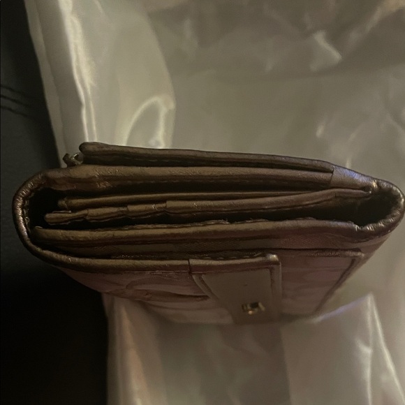 Coach Vintage  Metallic & Tan Wallet 6”W x 4”H - Picture 4 of 8